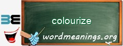 WordMeaning blackboard for colourize